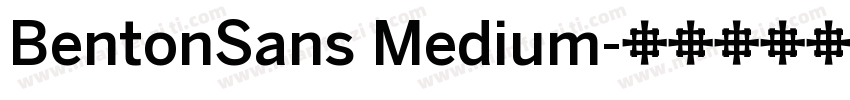 BentonSans Medium字体转换